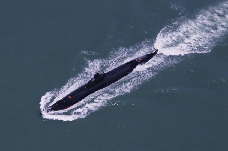 Kínai tengeralattjáró gyakorlatozik a Dél-kínai-tengeren - -AFP PHOTO
